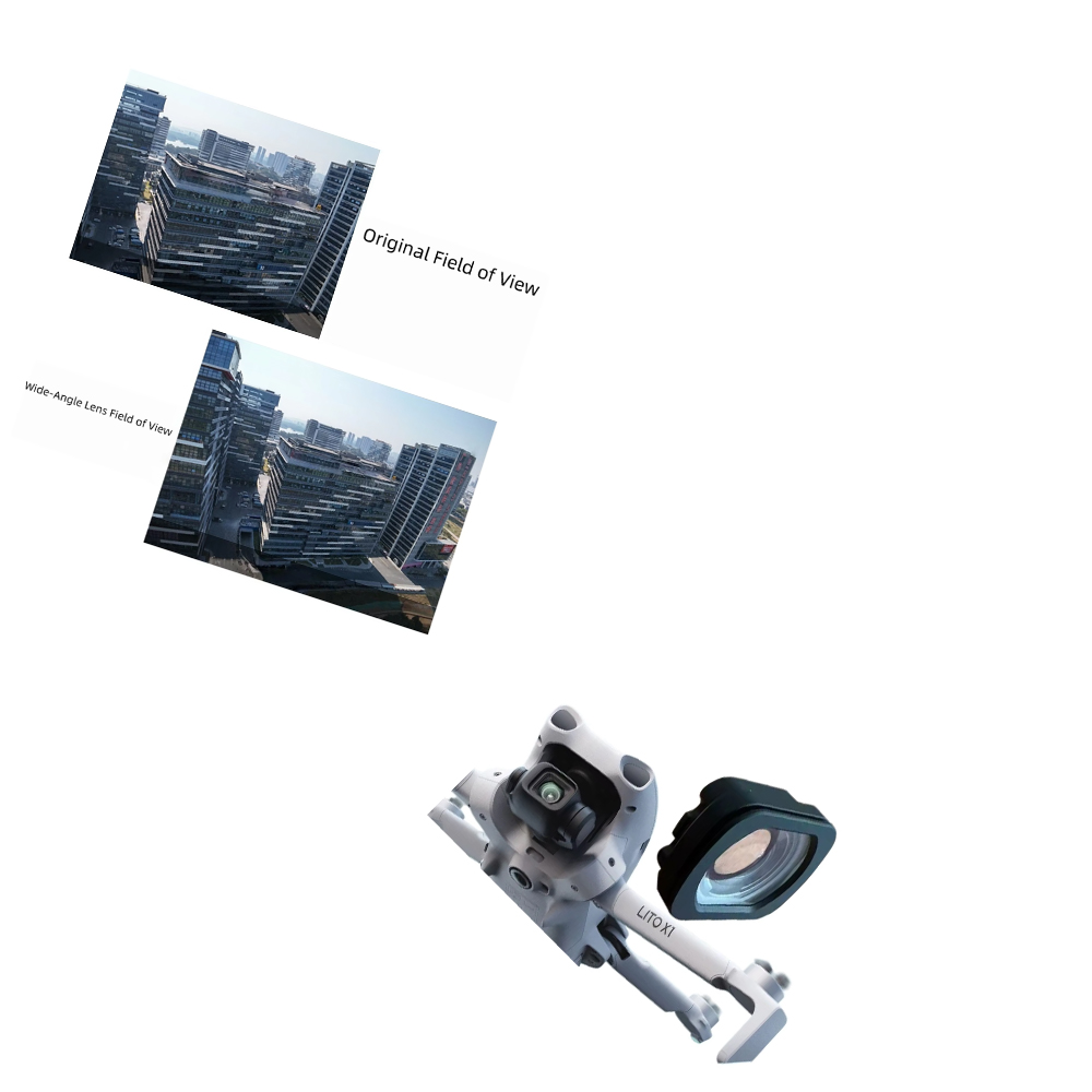 Drone Camera Wide Angle - DJI Lito x1用広角レンズ、光学ガラスアルミニウムフレーム多層コーティングフィルターカメラレンズドローンアクセサリー