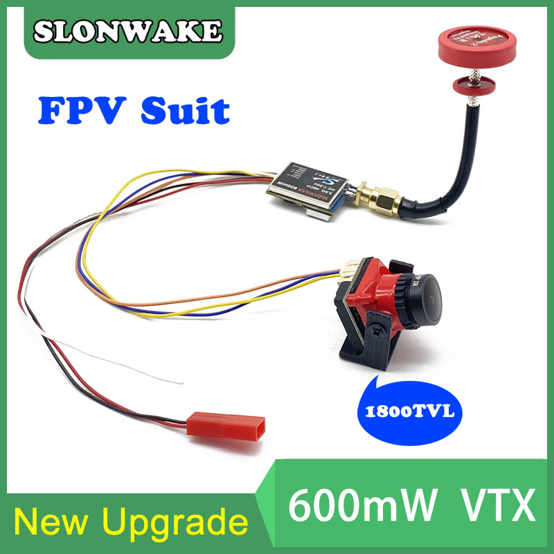 Drone Camera Lens - すぐに使える5.8G 48CH 600mWビデオ送信機とCmos 1800TVLミニFPVカメラ2.1mmレンズ調整可能 RC FPVレーシングドローン用