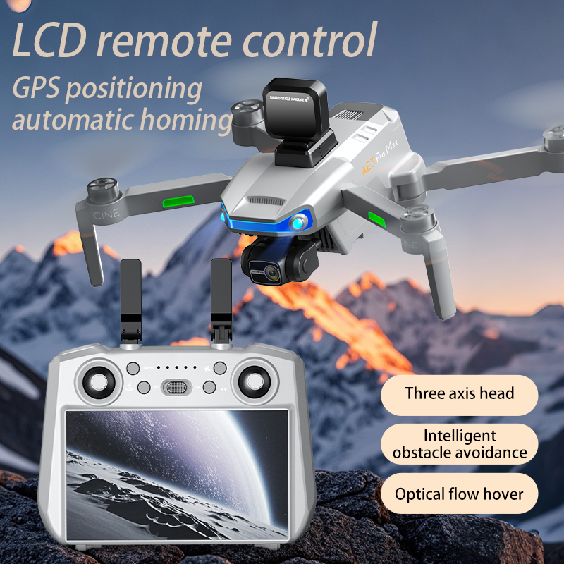 Drone Camera Professional - プロフェッショナルドローン,quadcopter rcおもちゃ,ae3 pro max,rc sc,lcd,gps,8kデュアルカメラ,wifi 5g,fpv,3軸ジンバル,新品