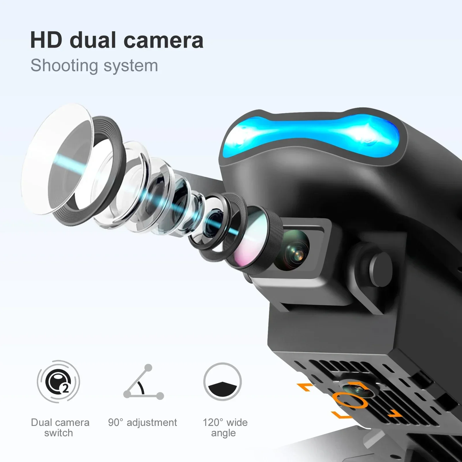 新型E99 Pro HD 4Kドローン デュアルカメラ 高度 - Drone Camera Mount のレビューと価格