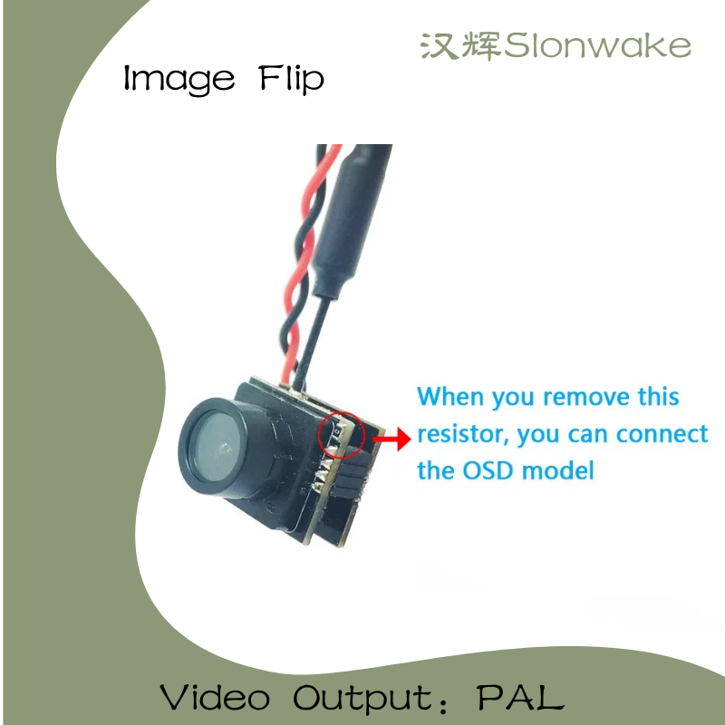 Slonwake 5.8G 48CH 25mW FPV VT - Drone Camera Wide Angle のレビューと価格