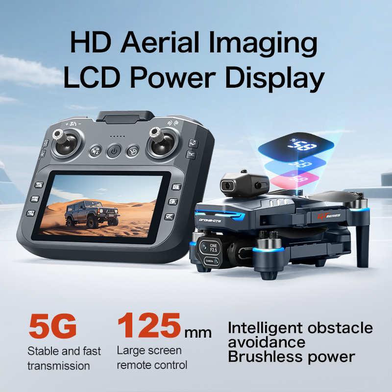 GT8 障害物回避空中ドローン – 大画面リモコン付き HD - Drone Camera Mount のレビューと価格