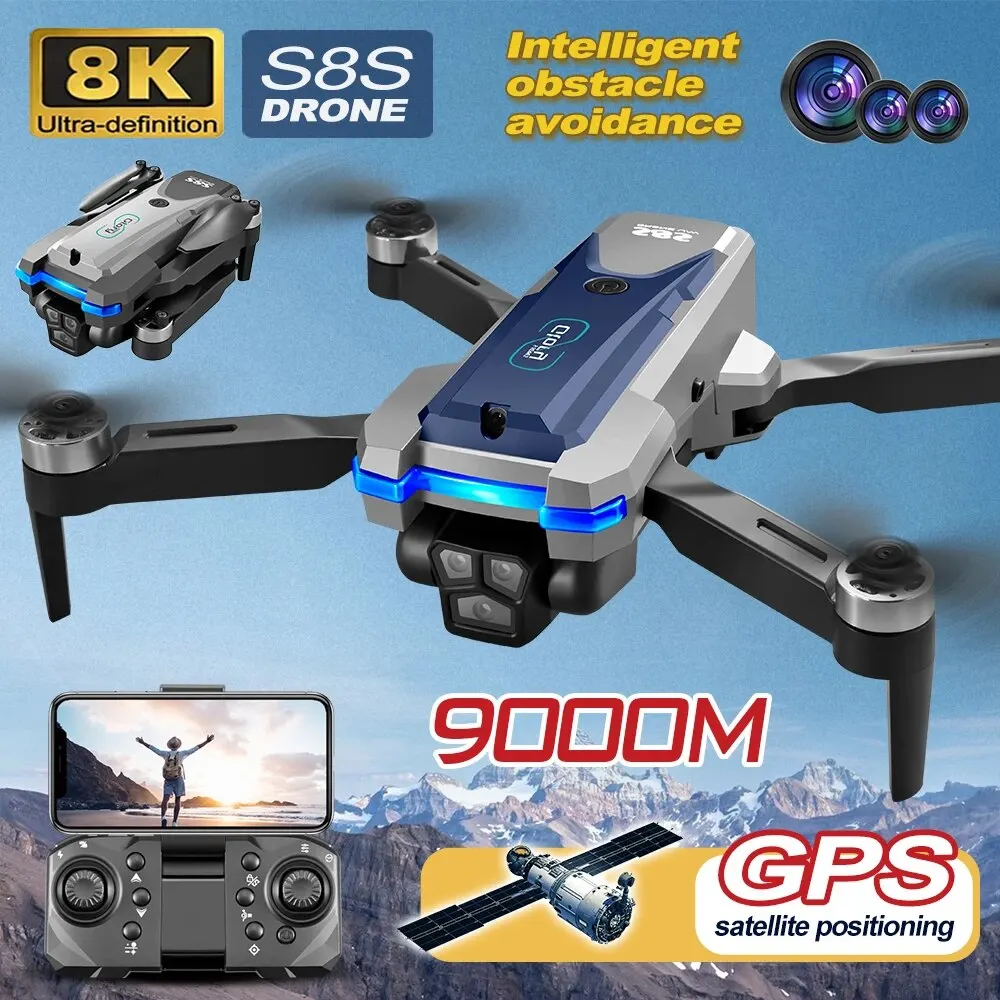 折りたたみ式リモートコントロールドローンRCS8S GPS, - Drone Camera Mount のレビューと価格